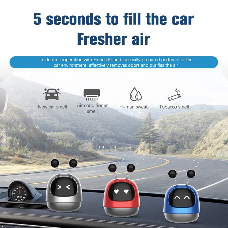 Cute Robot Creative New Car Aromatherapy Diffuser Air Vent Cleaner Car Perfume Air Interior Accessories Car Ornament Decor