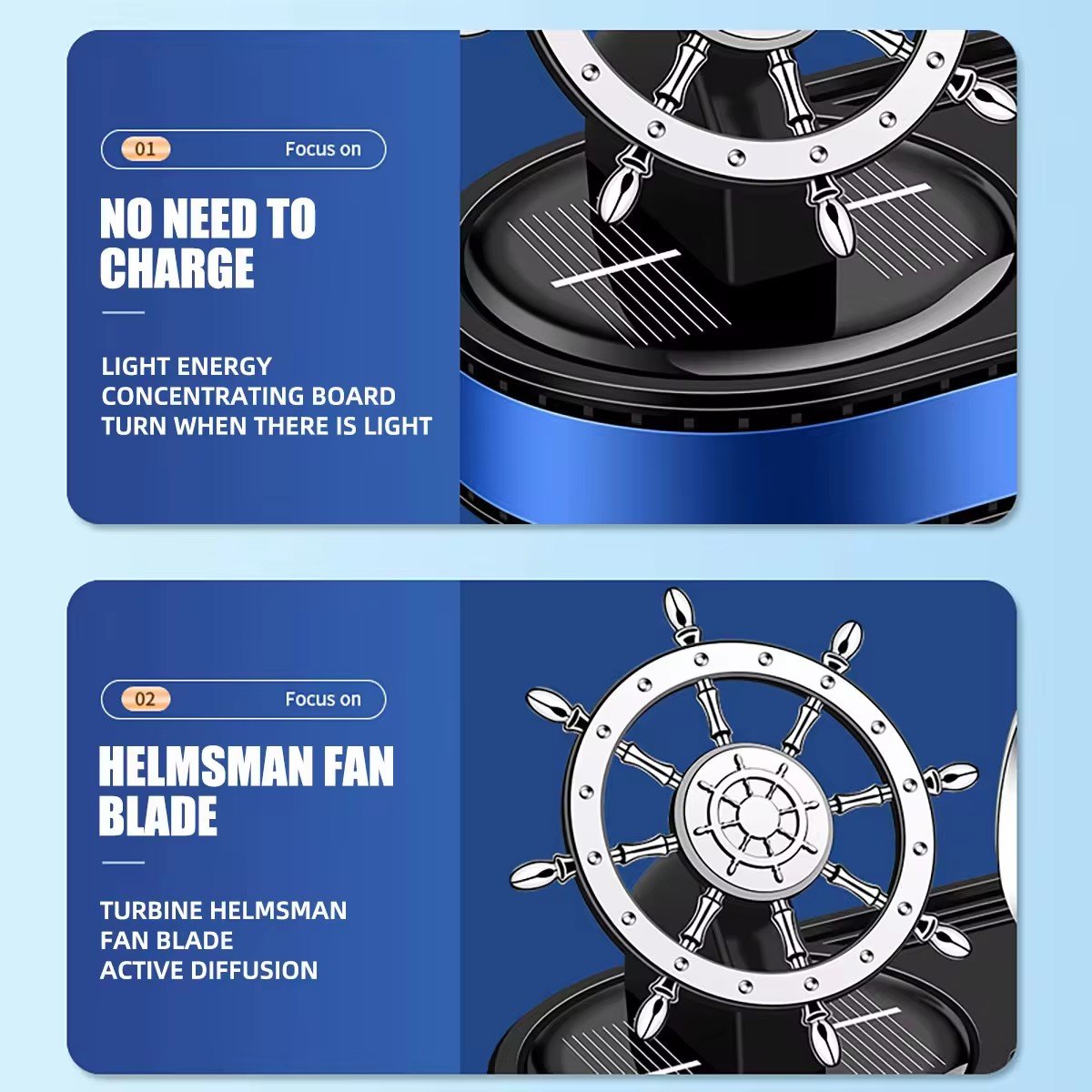 Creative car air freshener solar ornaments solid perfume aroma rotating diffuser essential oil car sprayer