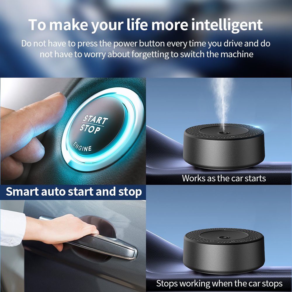 Smart Mini Aroma Pure Essential Oils Nebulizer Battery Rechargeable USB Waterless Aromatherapy Car Nebulizer Aroma Diffuser