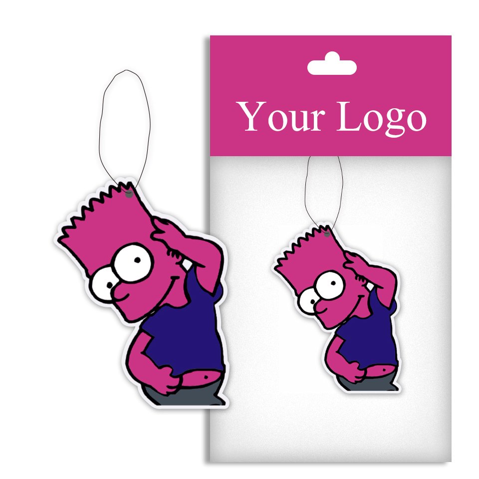 Custom Different Smells Cartoon Car Air Freshener with Your Own Logo Ambientador de Coche