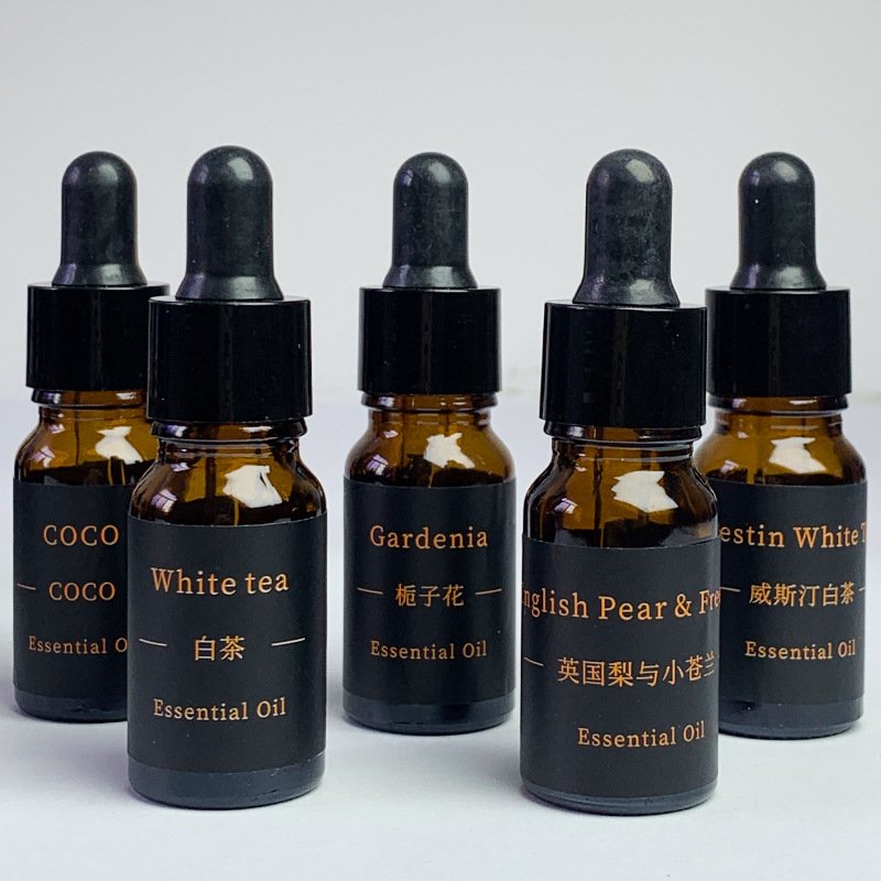 Custom Logo Essential Oil 8ml Car Air Freshener Round Hanging Flower Fragrance Oil Diffuser Flower Scent Perfume Air Freshener