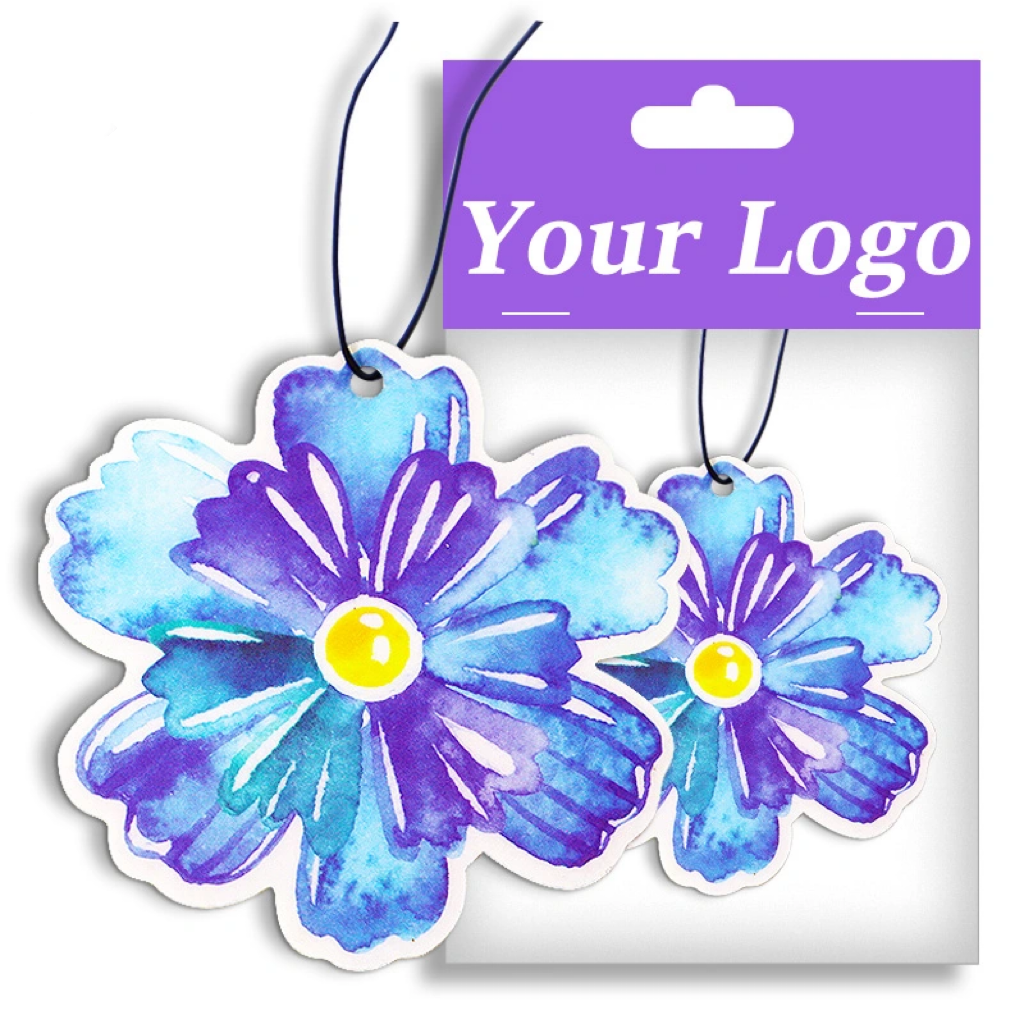 Paper Hanging Car Air Freshener Logo Printed Round Any Shape Funny Card Perfume Custom Air Freshener Promotional Fragrance Scent