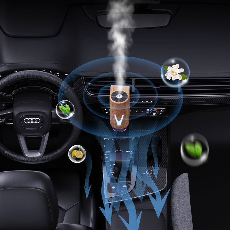 10ML Car Diffuser Perfume With Scented Liquid Rechargeable Car Perfume Air Freshener Ultrasonic Aroma Diffuser For Car Vent Clip