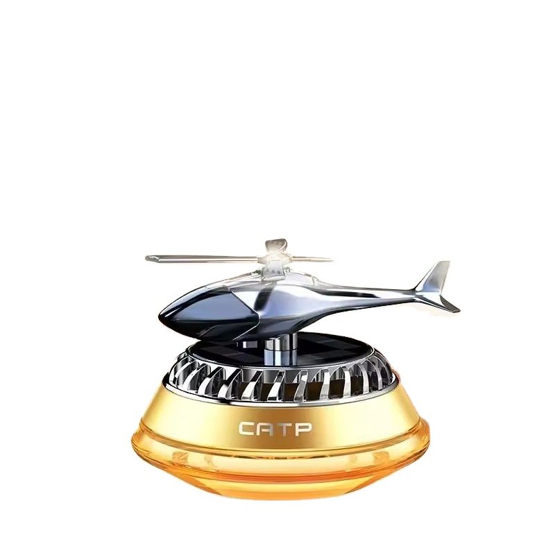 New stylish car air purifier sunlight auto rotation aircraft fragrance long lasting perfume diffuser car freshener