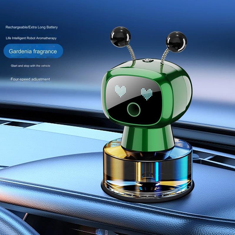 Men Business Gift AI Intelligent Robot Spray Car Perfume Strong Aroma Fragrance Electric Drive Dashboard Car Air Freshener