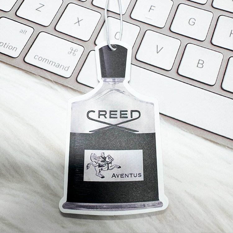 Personalized air freshener custom brand perfume bottle designs car hanging paper custom car air freshener