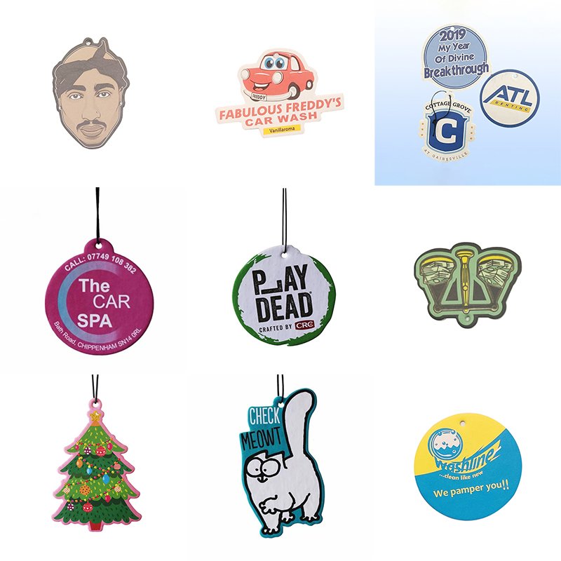 Super Strong Long Lasting Scent Custom Design Paper Car Air Freshener Different Smells Custom Air Freshener Car With Logo