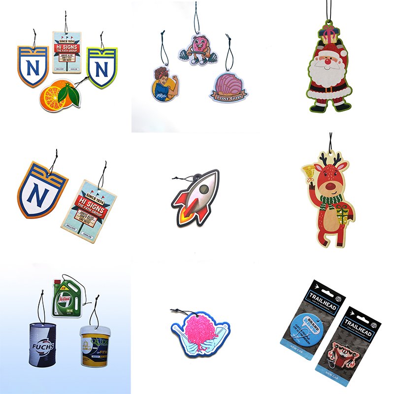 Super Strong Long Lasting Scent Custom Design Paper Car Air Freshener Different Smells Custom Air Freshener Car With Logo