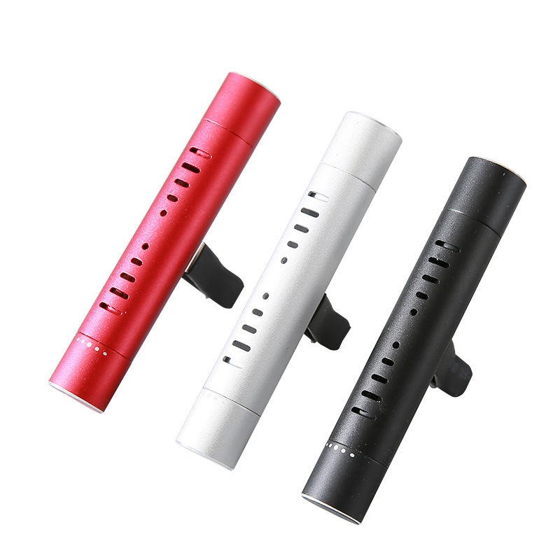 Wholesales Aluminum Alloy Car Vent Solid Aromatherapy Stick Device Car Interior Air Freshener Vent Clip Custom Logo