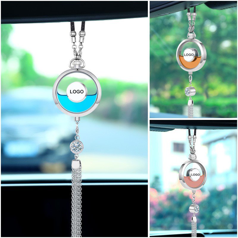 2024 car gadgets car air freshener custom logo perfume bottle hanging fragrance for men aroma for vehicle