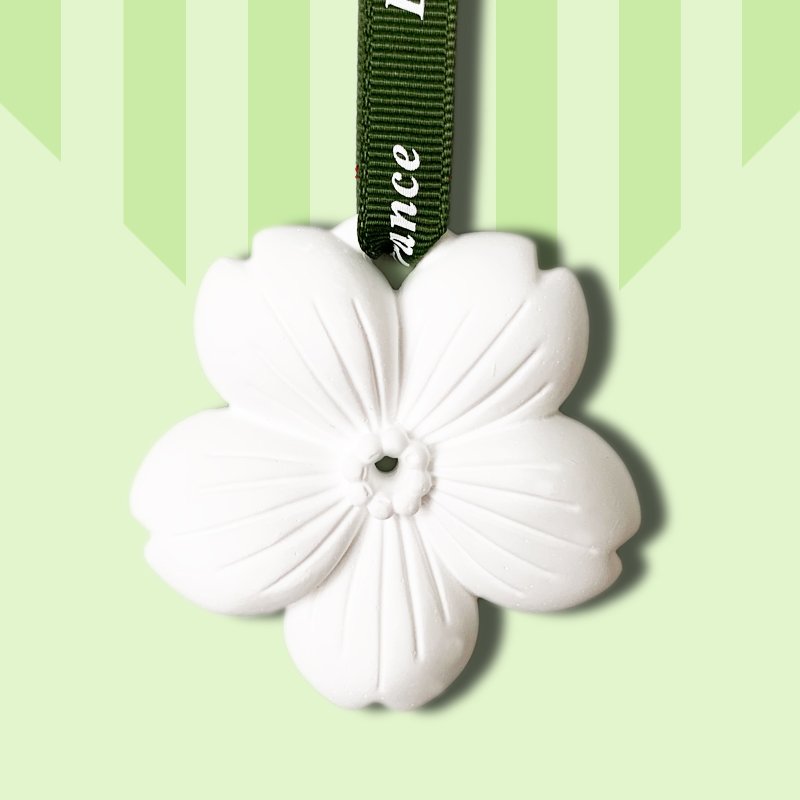 Small Cherry Blossom Hanging Fragrance Pendant Scented Ceramic Essential Oil Aroma Diffuser Stone Car Air Freshener