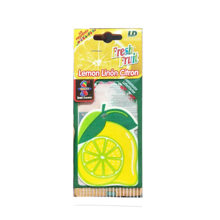 Cartoon Logo Rose Perfume Absorbent Discount Promotion Fruits Shape Paper Car Hanging Air Freshener for Home Fragrance