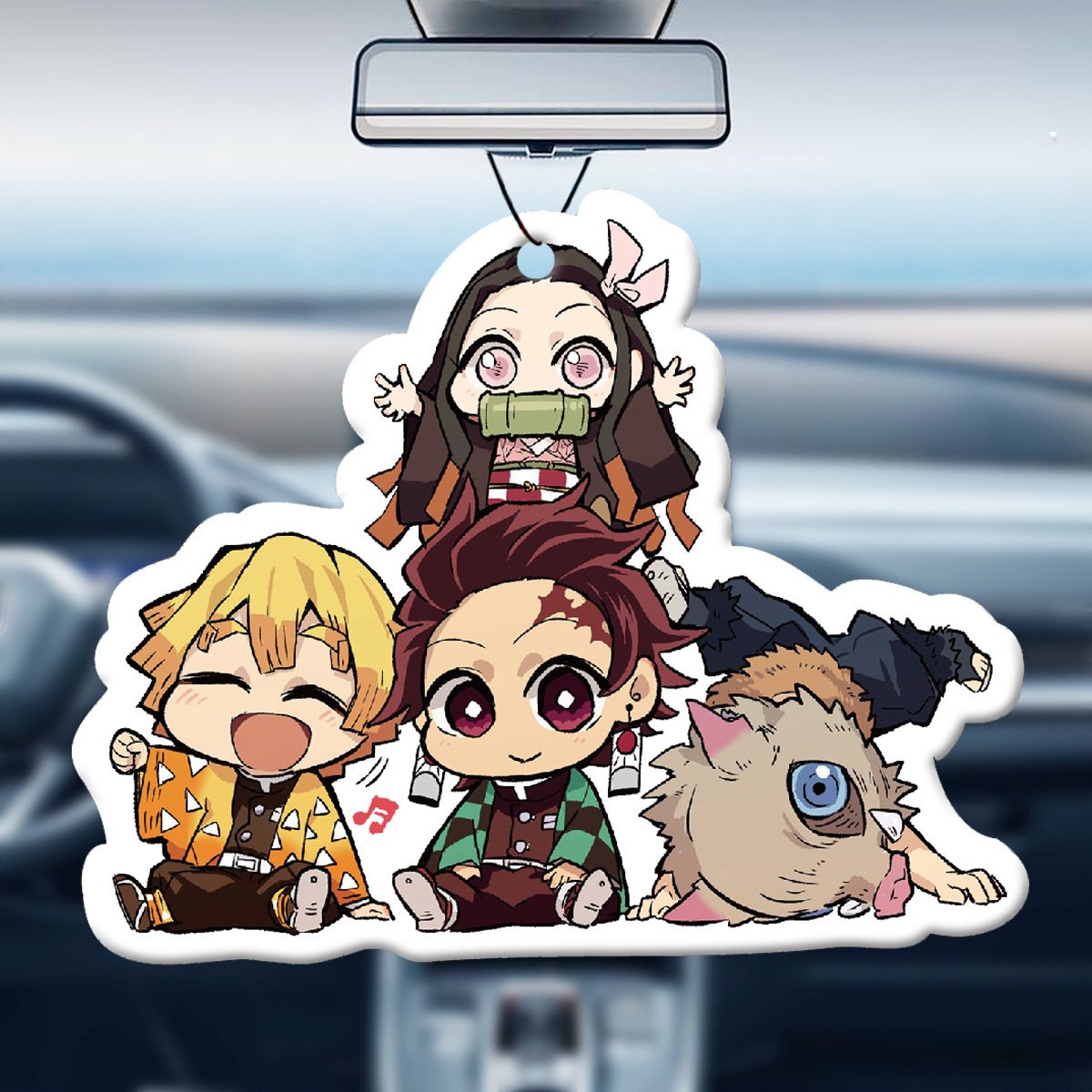 Personalized Paper Good Smell Custom Car Perfume Demon Slayer Kawaii Diy Car Air Freshener