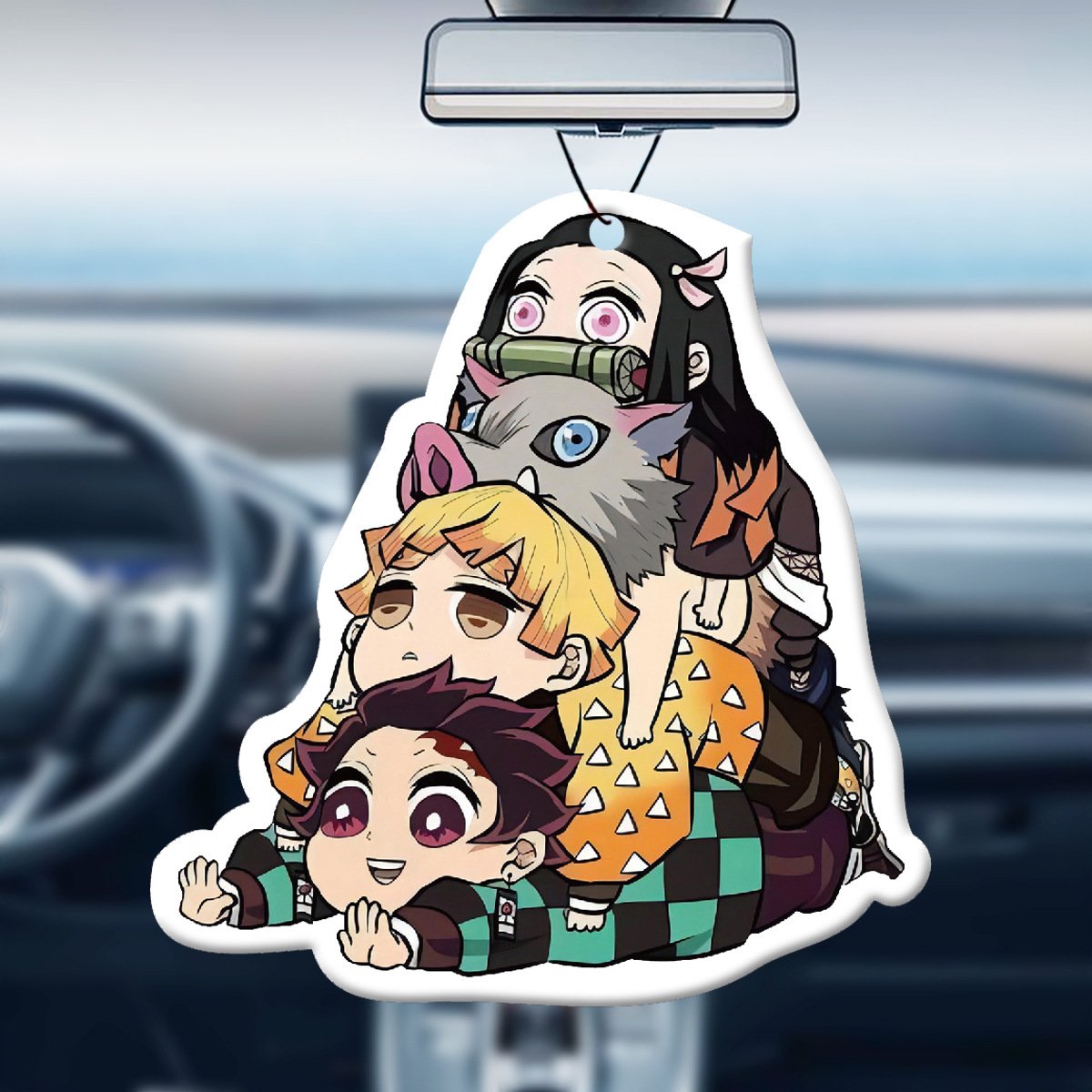 Personalized Paper Good Smell Custom Car Perfume Demon Slayer Kawaii Diy Car Air Freshener