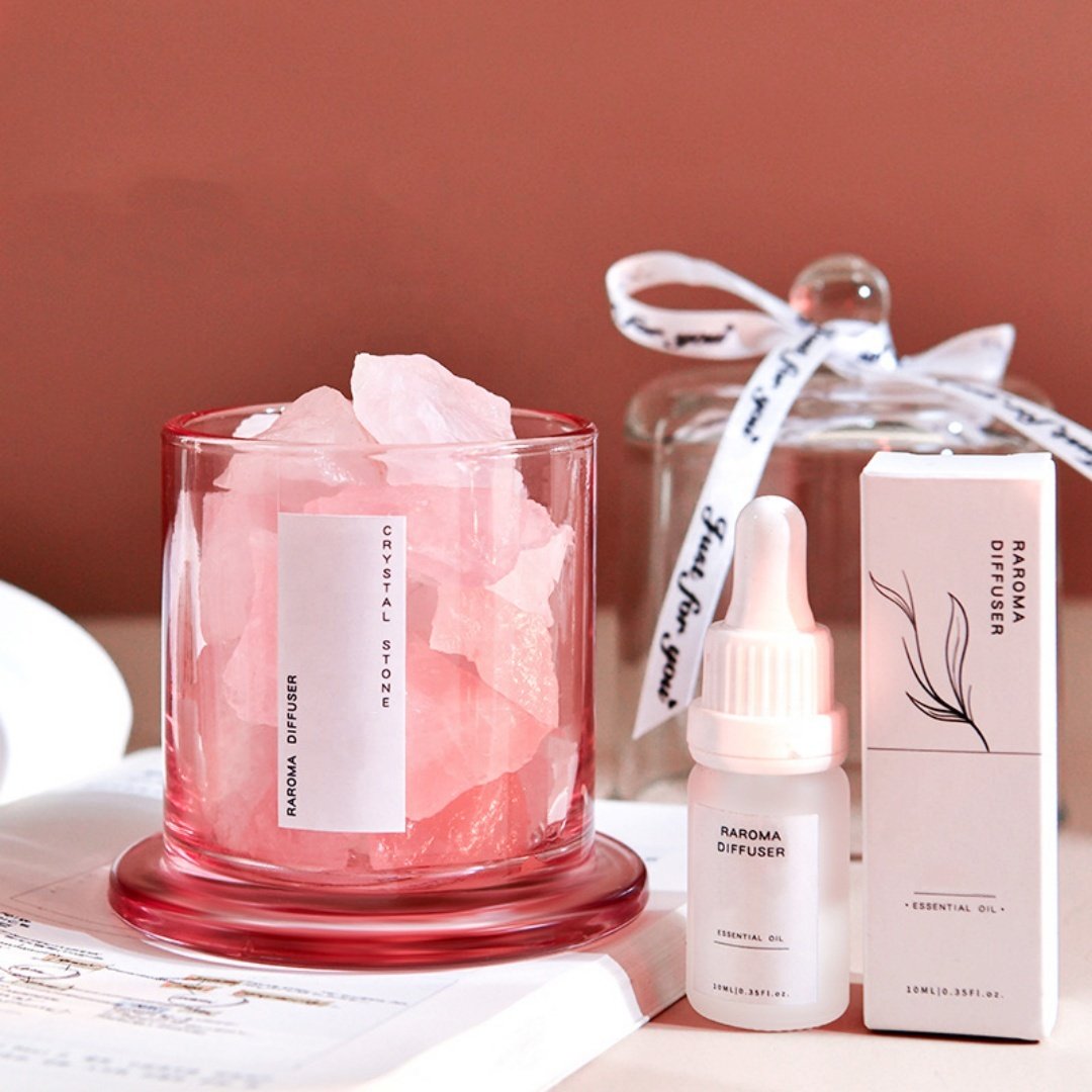 Colorful Glass Big Size Crystal Stone Aromatherapy Home Fragrance Essential Oil Glass Aroma Diffuser