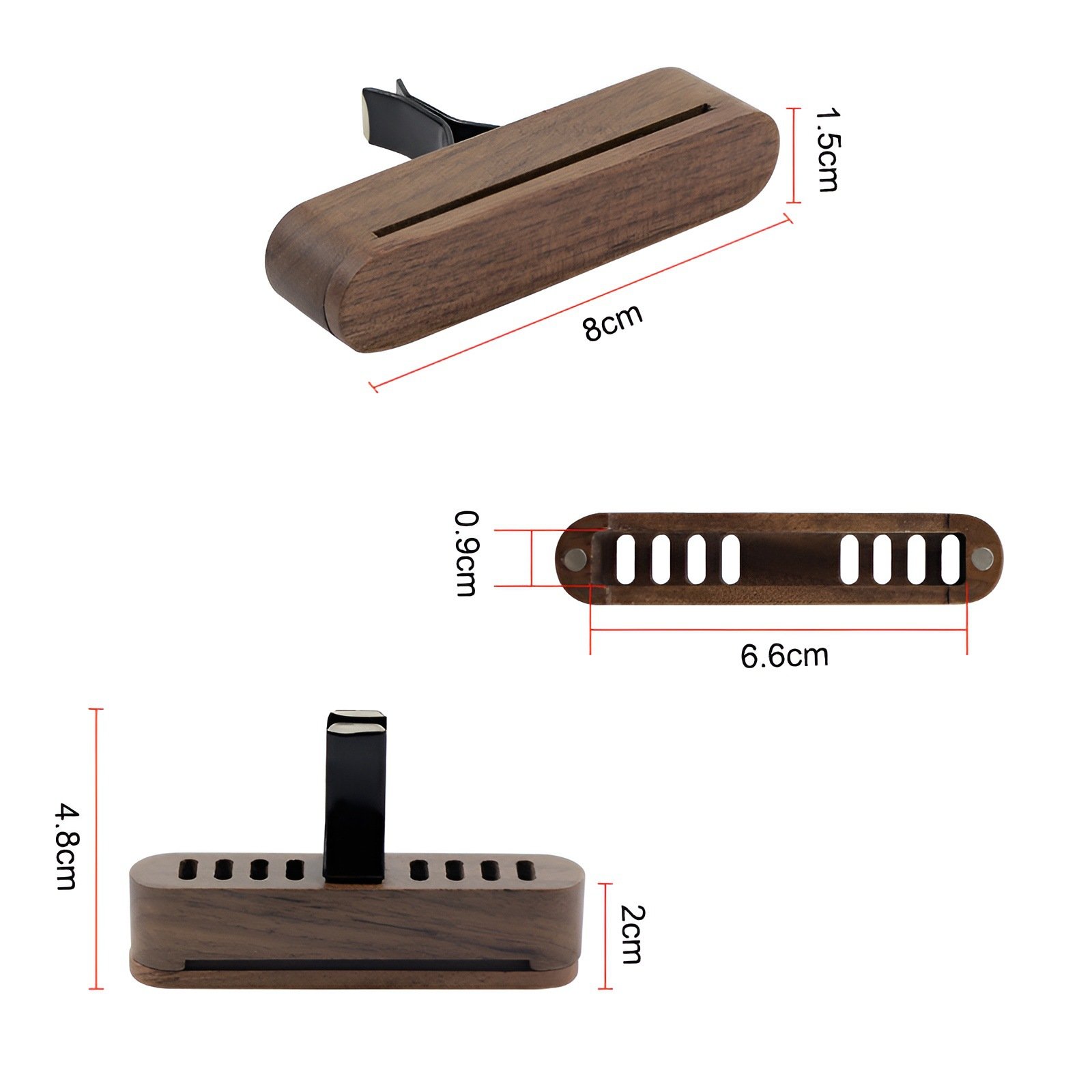 TY Solid wood car aromatreatment air outlet for cars decorative air freshener Wood clamshell aromatreatment auto parts