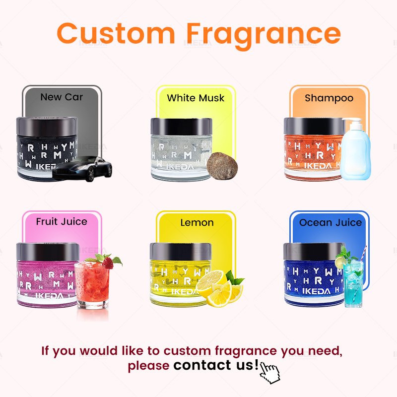 2024 IKEDA Custom Any Shape Car Freshener Wholesale Gel Air Fragrance for Automobiles