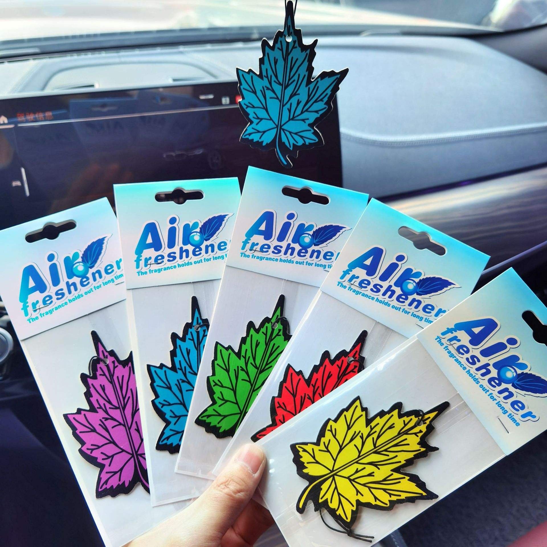 Personalized Custom Logo Paper Car Hanging Car Air Fragrance Freshener for Different Shapes Scents 12 Piece Blind Box