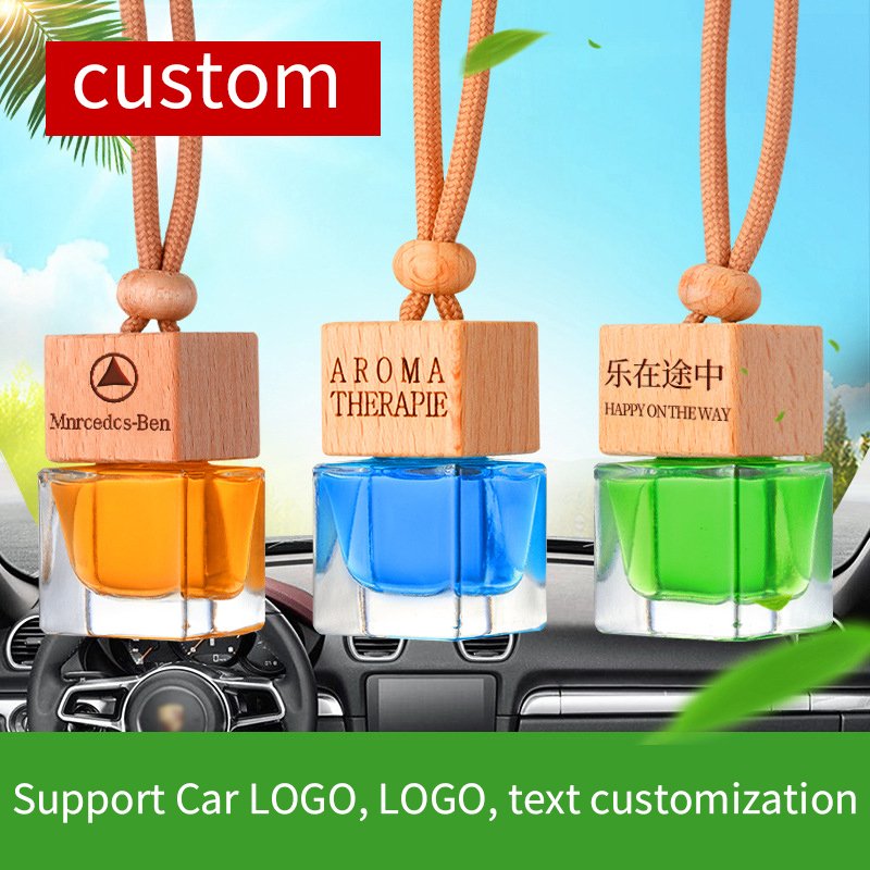 8ml Hanging Car Air Freshener Diffuser Perfume Aromatherapy Essential Oil Bottle Hanging Car Air Freshener Car Auto Accessories