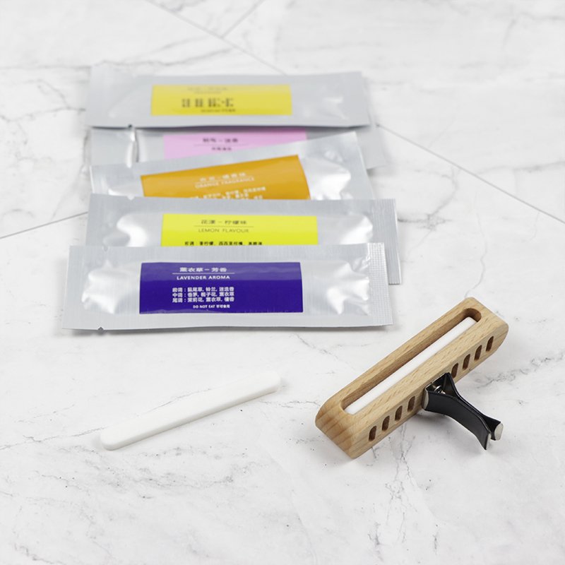 Factory Direct Wooden Car Air Freshener Air Vent Clip Outlet Condition Diffuser Solid Perfume Car Aromatherapy