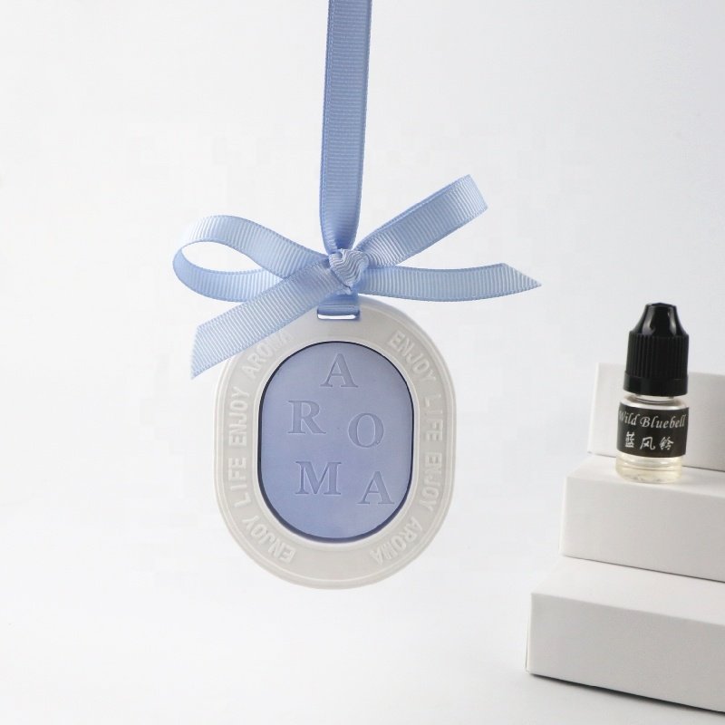 New Arrival Wholesale Home Decoration Hanging Car Air Freshener Scented Ceramic Fragrance Essential Oil Porcelain Aroma Diffuser