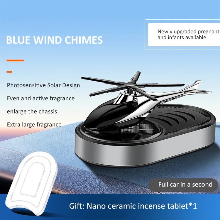 Portable solar helicopter ornaments car perfume car aromatherapy car long-lasting light fragrance deodorization