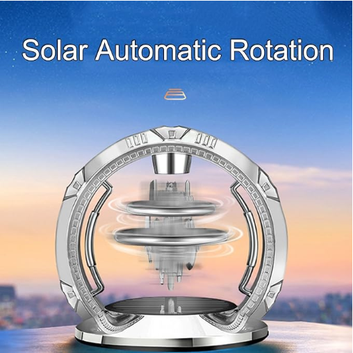 Solar powered rotation fragrance vehicle creative aromatherapy freshener interior decoration stylish car perfume