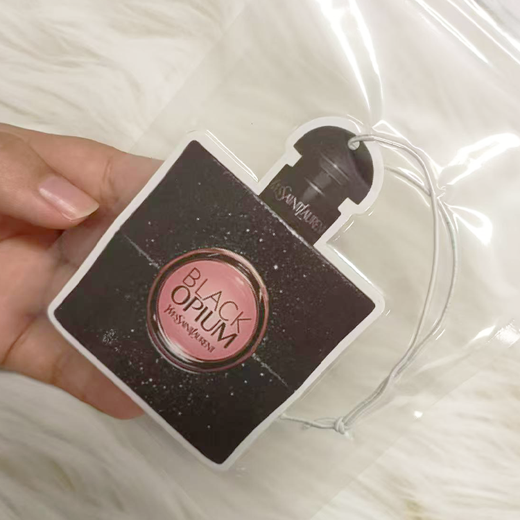 Popular new style hanging paper flowers fragrance custom car air freshener long lasting perfume bottle design air freshener
