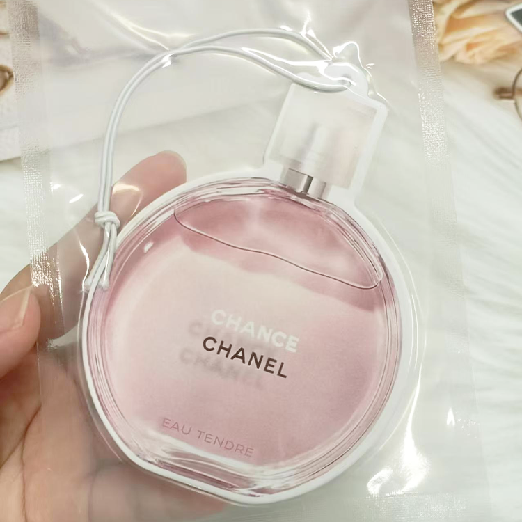 Popular new style hanging paper flowers fragrance custom car air freshener long lasting perfume bottle design air freshener