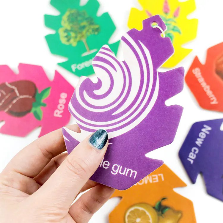 Wholesale custom car perfume card scented paper card little tree hanging paper car air freshener