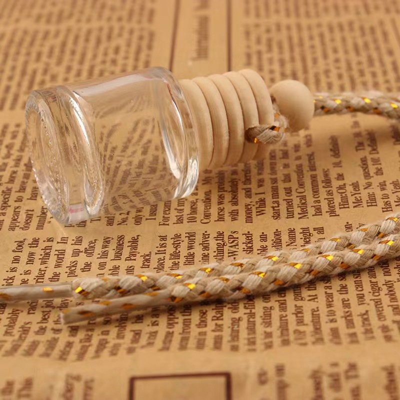 Modern Luxury 5ml Car Air Freshener Perfume Bottles Customized Size Glass Hanging Car Diffuser Eco-Friendly Jasmine Fragrance