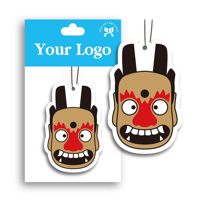 Custom Long-Lasting Panda Die Cut Shape Paper Hanging In-Car Air Fresheners with Different Perfumes