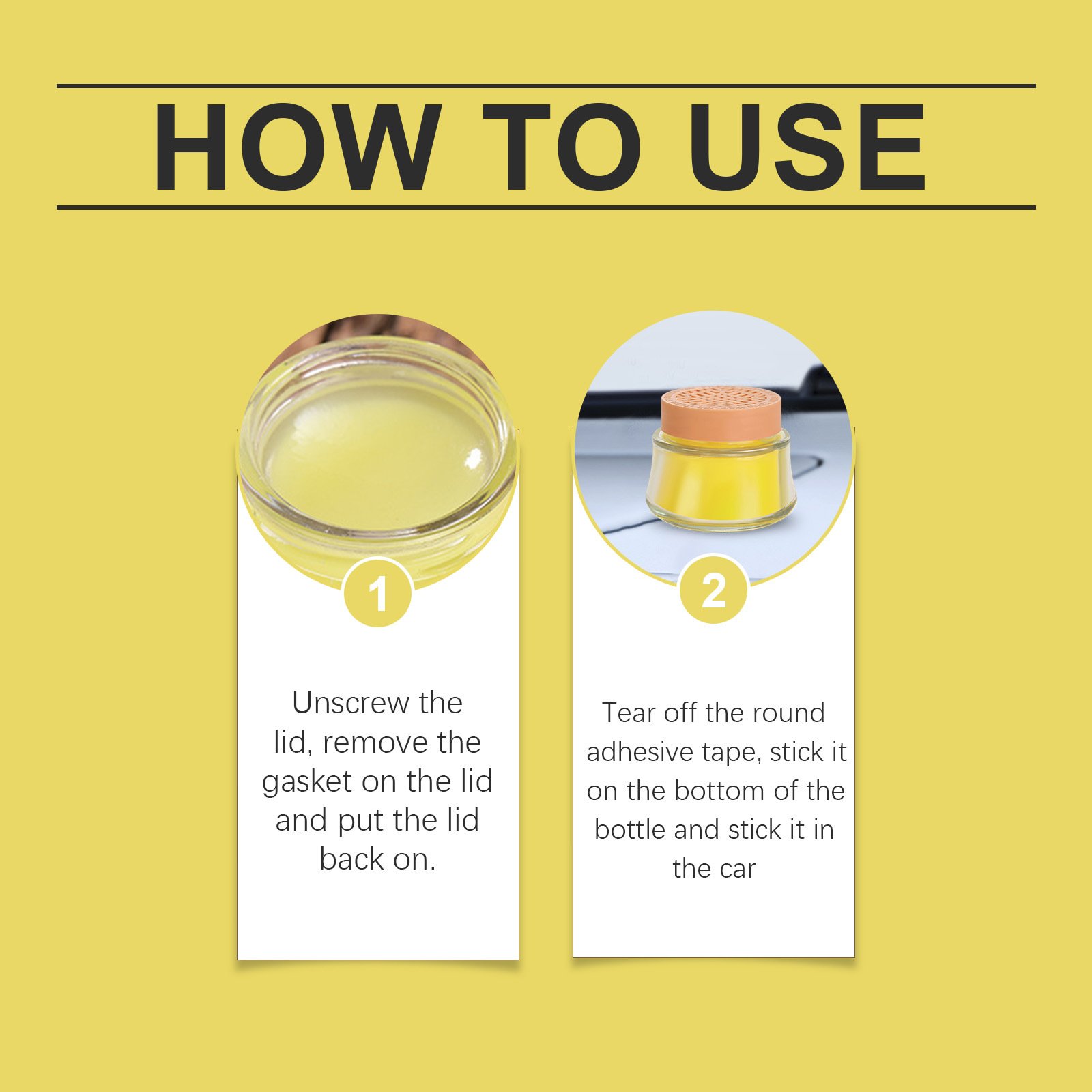 Lemon scent car solid balm Car air freshener light fragrance portable car balm