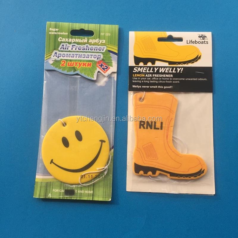 Custom Designed Modern Paper Car Air Freshener in Bulk Eco-Friendly with Fragrances of Apple Lily Lemon Jasmine and Cologne