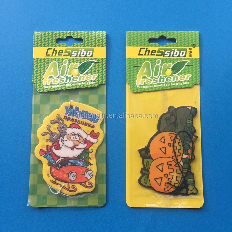 Custom Designed Modern Paper Car Air Freshener in Bulk Eco-Friendly with Fragrances of Apple Lily Lemon Jasmine and Cologne