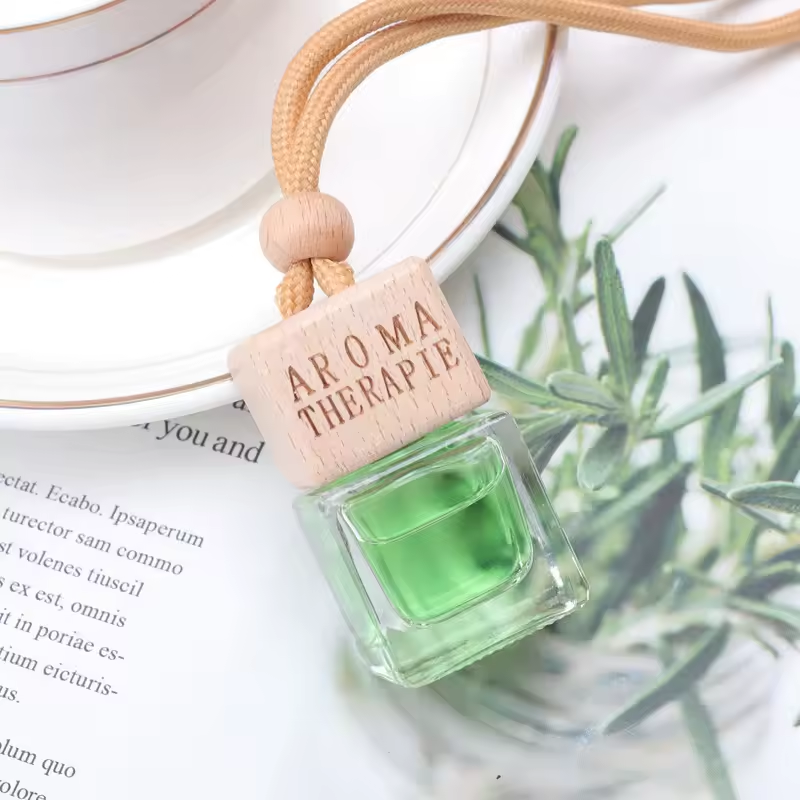 Luxury hot selling portable mini hanging wood cool car perfume air freshener