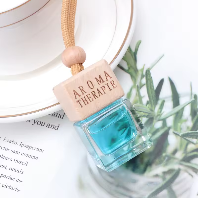 Luxury hot selling portable mini hanging wood cool car perfume air freshener