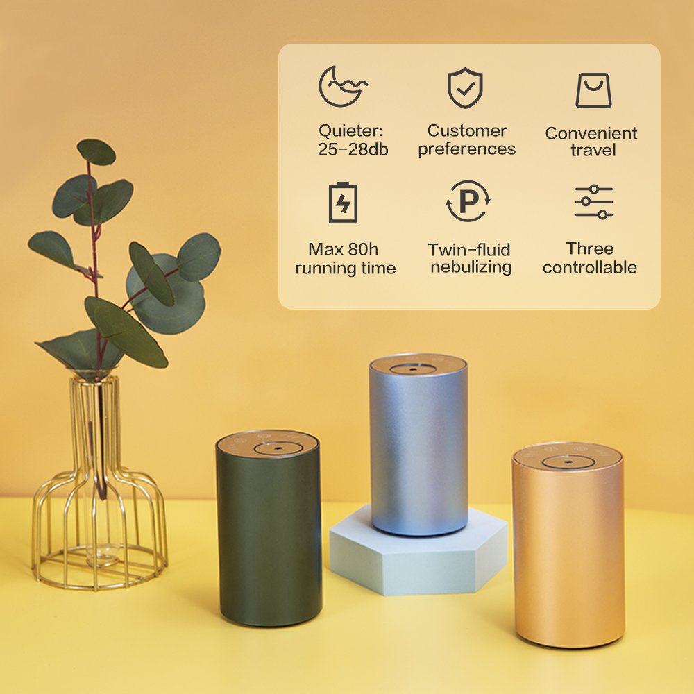MEETA NC09 mini type C usb battery waterless scent machine rechargeable essential oil fragrance diffuser no water top quality