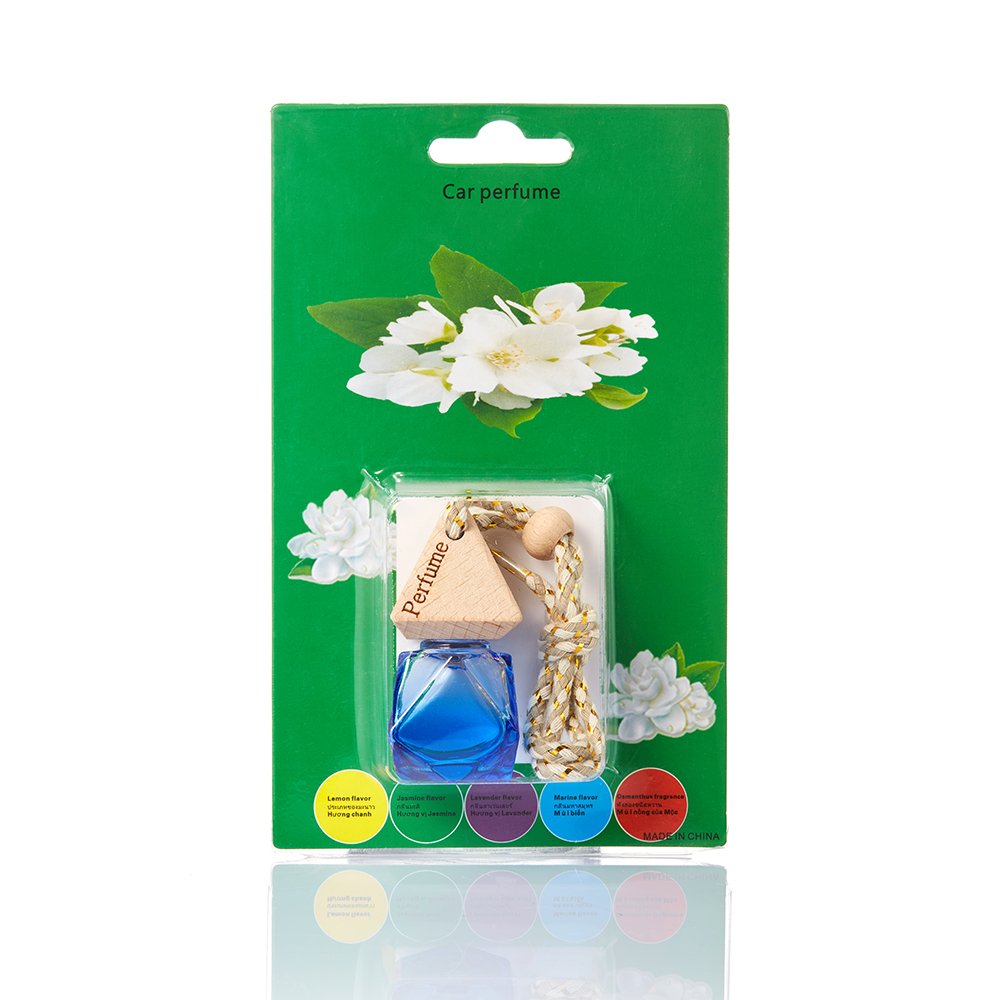 Hanging Car Perfume Glass Empty Bottle Essential Oil Diffuser, Aromatherapy Car Air Freshener