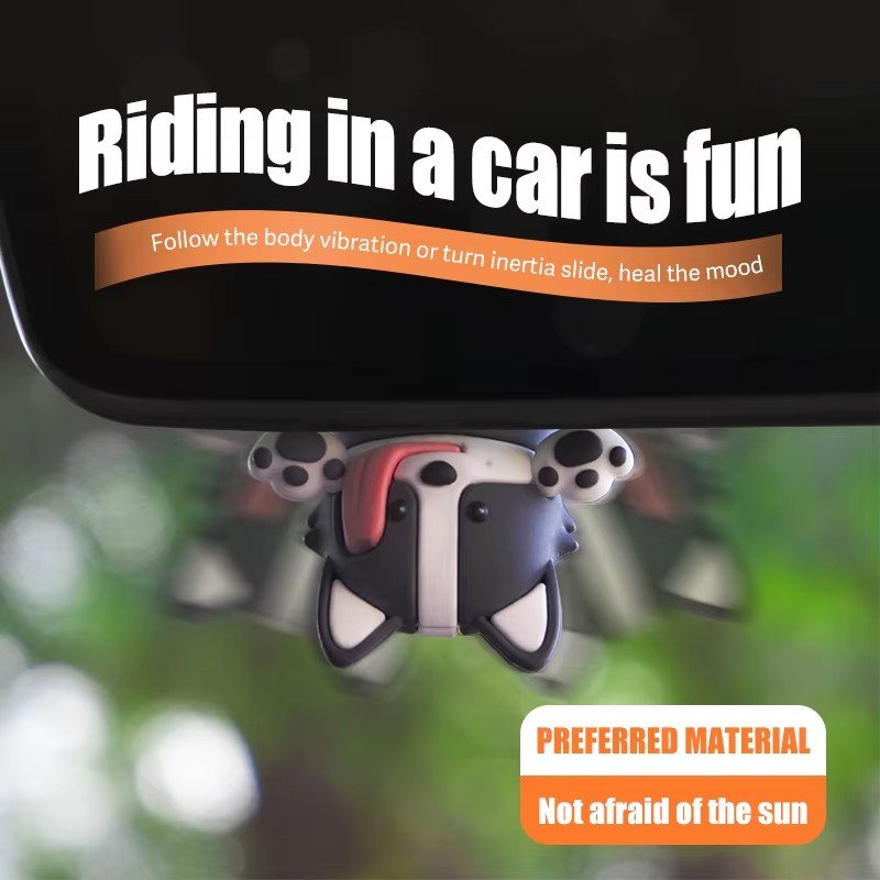 Cute Resin dog Car Rear View Mirror Aromatherapy Car Interior Perfume Diffuser Silicone Decorations Air Freshener for Cars
