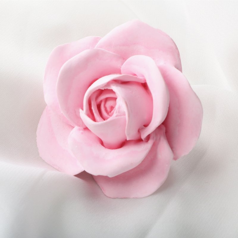 Stocked Scented Ceramic Pink Rose Shaped Car Vent Decoration Aroma Porcelain Fragrance Essential Oil Diffuser Clip