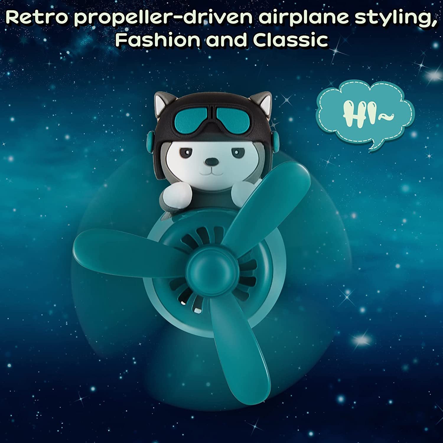 Customizable Little Bear Pilot Car Air Freshener Interior Perfume Clip with Scent Vent Placement Auto Ornament