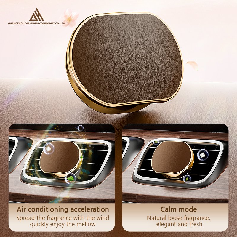 Luxury Modern Style Auto Decoration Aluminum Air Purifier Freshener Aromatherapy Perfume Solid Cologne Car Air Conditioner Gifts