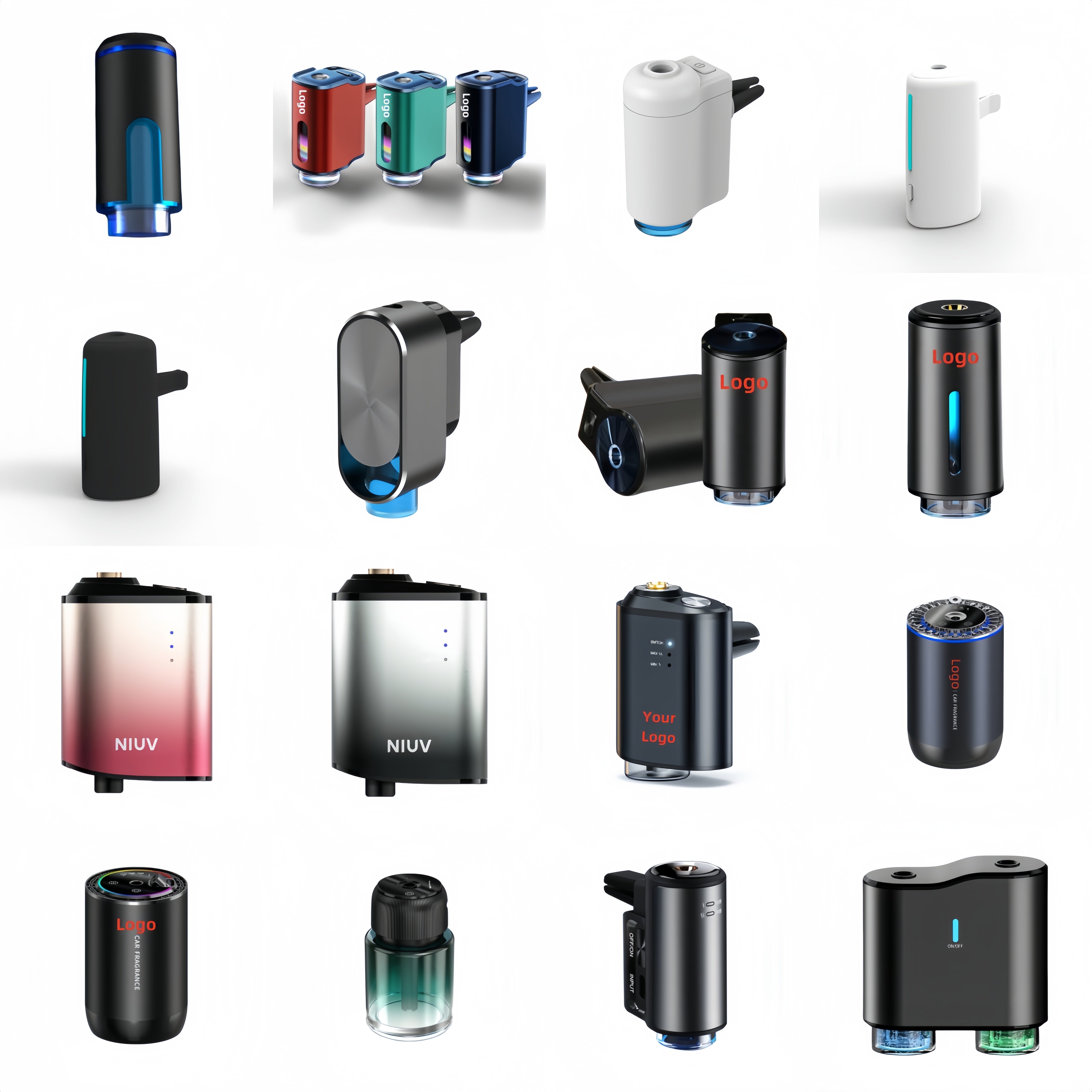Mini Portable Car Perfume Aromatherapy Private Label Car Vent Clip Air Freshener Machine Essential Oil Aroma Diffuser