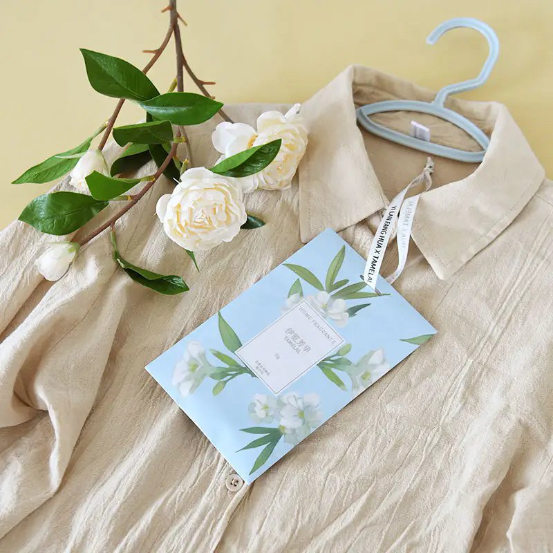 Gardenia Scent Hanging Fragrance Scented Paper Bag Wardrobe Air Freshener Home Fragrance