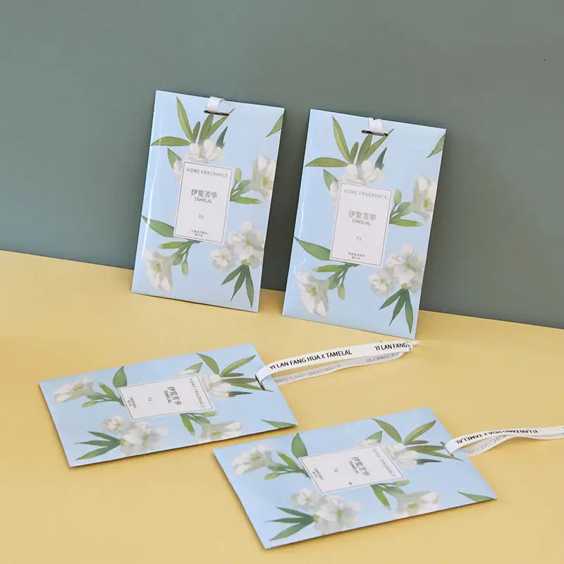 Gardenia Scent Hanging Fragrance Scented Paper Bag Wardrobe Air Freshener Home Fragrance