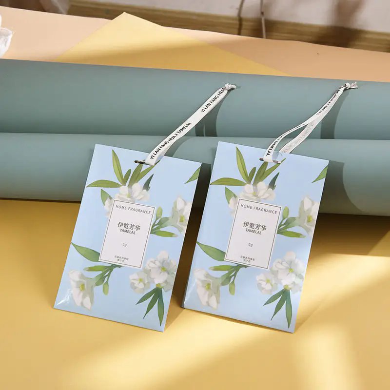 Gardenia Scent Hanging Fragrance Scented Paper Bag Wardrobe Air Freshener Home Fragrance