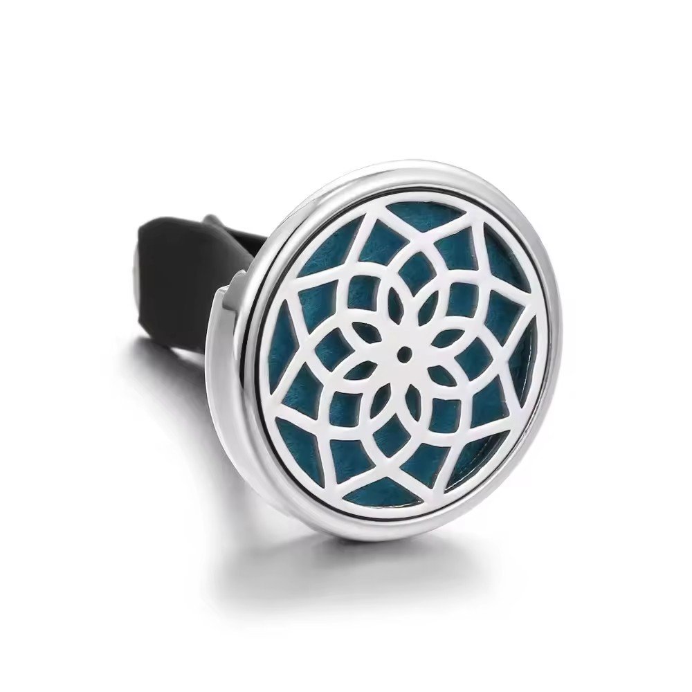Essential Oil Diffuser Vent Clip Necklace Pendant 10pcs Pads Gifts Car Diffuser Locket with Refill Pads