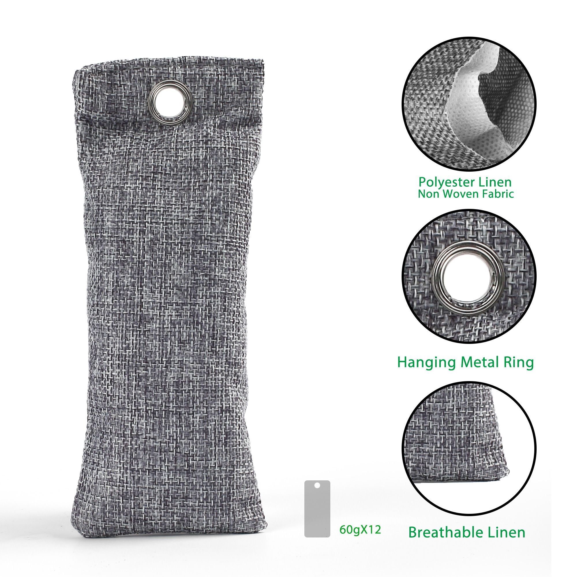 75g Bamboo Charcoal Deodorizing Bags Natural Shoe Air Freshener Moisture Smell Well Absorber Activated Carbon For Shoes Gym