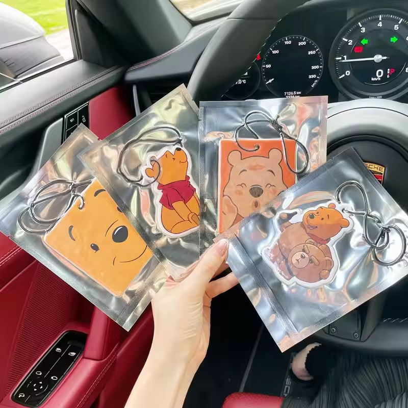 Best Selling Car Accessories Custom Logo Scented Bear Teddy Car Air Freshener 2024